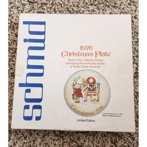 Schmid 1976 Xmas Plate Sacred Journey Limited Edition Berta Hummel West Germany